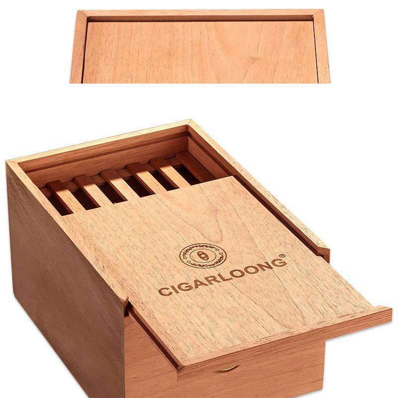 Triomphe Boîte à cigares portable coupe-cigare en bois de cèdre